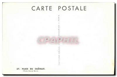 Place du Châtelet — Kolumna Republiki — Wydawca: Éditions Gründ, Paryż — Rewers