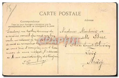 PARYŻ — Panthéon i Statua J.-J. Rousseau — Wydawca E.D. n° 4974 — Rewers