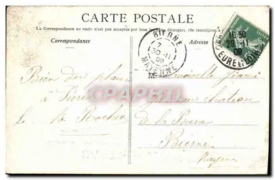 Paryż. Panthéon — widok fasady klasycznej z domkiem z paskami — wydawca nieznany — Rewers