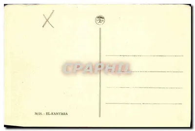 El Kantara — vista de palmeiras e montanhas — 36/25 — Verso