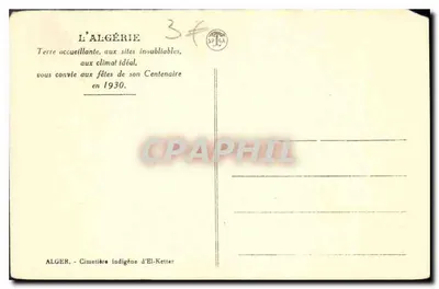 Cemitério indígena de El-Kettar — Argélia — editor não visível — Verso