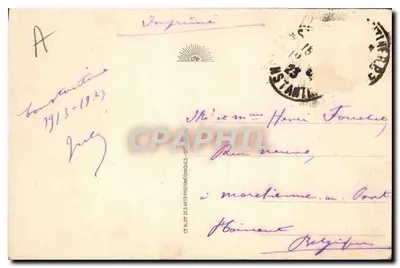 Constantina — Una calle árabe — N°100, Imprenta de los Artes Fotográficos — Reverso