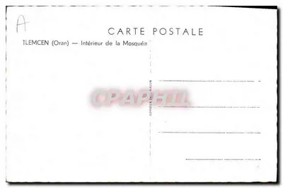 Tlemcen (Oran) — Interior da Mesquita — Conselheiro M. Maccon — Verso