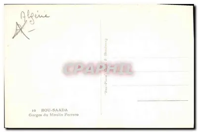 Góry Moulin Ferrero — Algieria — wydawca P. Strasbourg, nr 10 — Rewers