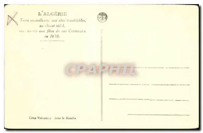 Cône Vulcânico na Koudia — Argélia — editor SPCE — Verso