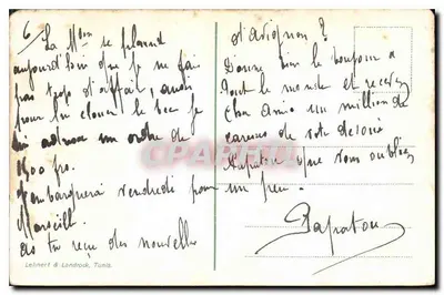 Tunis. W ulicy. — Nr 587 — wydawnictwo Lehnhert & Landrock — Rewers