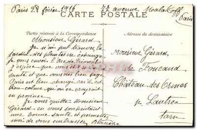 Paris — O Arco do Triunfo — Verso