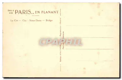 Paris — A Cidade — Notre-Dame — Pontes — Edição de Arte YVON — Verso