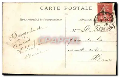 Paris — O Boulevard Montmartre — editor desconhecido, número de série não visível — Verso