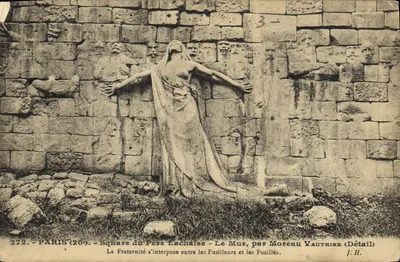 Paryż (20) - Plac Père Lachaise - Le Mur, autorstwa Moreau Vauthier (Szczegół)