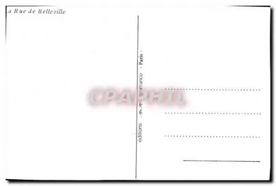 Paryż — Rue de Belleville — wydawca Éditions Perrance, nr 542 — Rewers