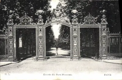 Entrée du Parc Monceau — Paris — H. L.