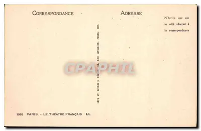 Parijs - Het Franse Theater - Uitgever: Le Théâtre Français LL — Achterkant