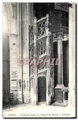 Rouen — Schody organowe z kościoła Świętego Maclou — ND Phot.