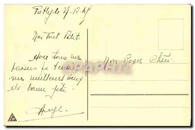 Rosa — carta de vœux — editor não identificado — Verso