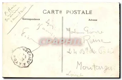 LYON — Widok na Place Bellecour z Fourvière — E. R. — Rewers