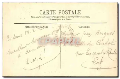 Bordeaux — Katedra i wieża Pey-Berland — LL. — Rewers