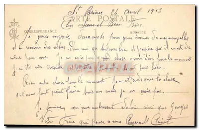A Valle do Gouët — Saint-Brieuc visto da Linha dos Departamentais — Col. E. Hamonie — Verso