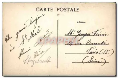 St-Malo (I.-et-V.) — A Forte Nacional à maré alta — A. Lamiré, Editora, Rennes — Verso