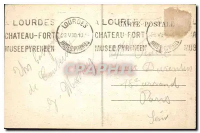 Pic do Tourmalet — vista alpina — série 584, editor não identificado — Verso