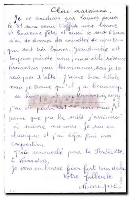 Flores y mariposa — Feliz cumpleaños — M.D. París, serie N° 100 — Reverso