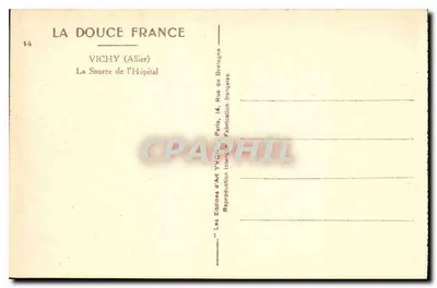 Vichy (Allier) — Źródło Szpitalne — Wydawnictwo Sztuki Yvon — Rewers