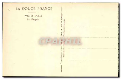Vichy (Allier) — Les Pergolas — Éditions d'Art Yvon — Verso
