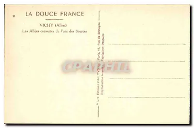 Vichy (Allier) — Les Allées couvertes du Parc des Sources — Les Éditions d'Art YV09 — Rewers