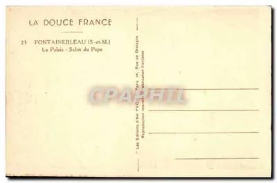 Fontainebleau — Salão do Papa — Les Éditions d'Art Yvon, Paris — Verso