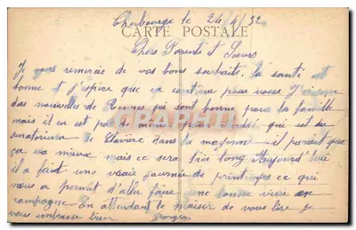 Cherbourg - O Teatro e a Fonte Mouchi — Coleção A. B., editor, Cherbourg — Verso