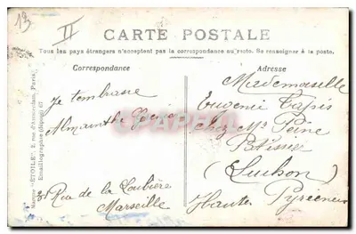 Marseille — Nossa Senhora da Guarda — Boa Ano — Verso