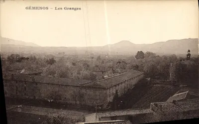 Gémenos - Les Granges — vista panorámica con iglesia y montañas
