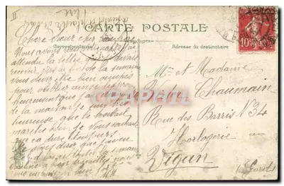 Marsiglia — Collina del Castello di La Garoupe — editore G. de la Gourde — Verso
