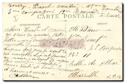 Marselha - N.-D. de la Garde — editor C. P. A. n° 13 bis — Verso