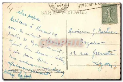 Marsiglia — Chiesa dei Riformati e Monumento dei Mobiles — Verso