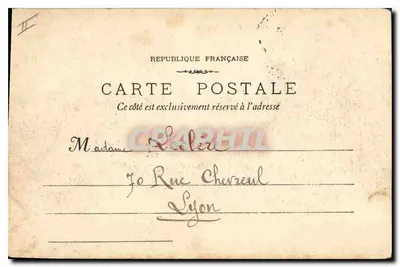 Marsylia — Cours du Chapitre i Reformowani — wydawca J. E. Lartig, 13 rue Thiblaneau — Rewers