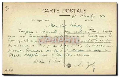 Marseille — Kerk van de Hervormden en Cours du Chapitre — E. L. — Achterkant