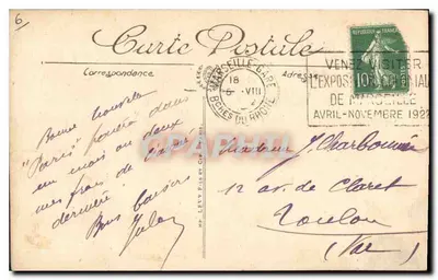 Marseille — Kąt Corniche — LL, n°166 — Rewers