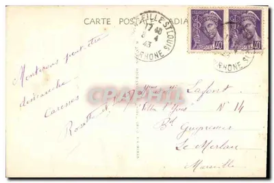 Marselha — A Corniche — Editor desconhecido, n° 425 — Verso