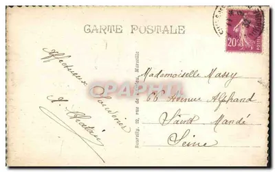 Marseille — Panorama da Corniche — Editor não identificado, número de série não visível — Verso