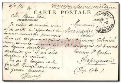 Marseille — Hotel van de Docks — Gebouw van 360 meter lang met zes verdiepingen en kelders, in staat om 200.000 ton goederen te bevatten — Achterkant