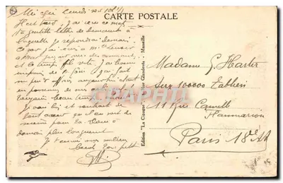 Marsylija - Stare Przylącz - widok z powietrza — Wydawnictwo 'La Cigogne' n°219 — Rewers
