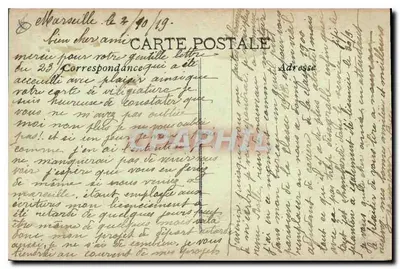 Marselha — Rue de la République — Café-Bar de la Samaritaine — Verso