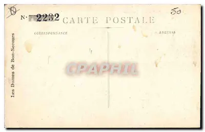 Marsella - Rue de la République — vista animada con tranvía y muelle — editor Les Dames de Bon-Secours, n° 2232 — Reverso