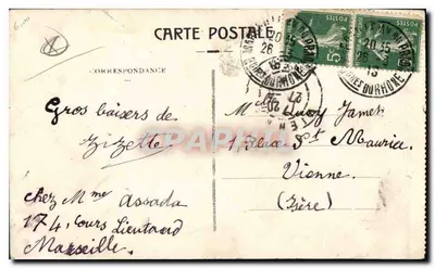 Marselha — Rua da República — Editor L. (EL.) — Verso