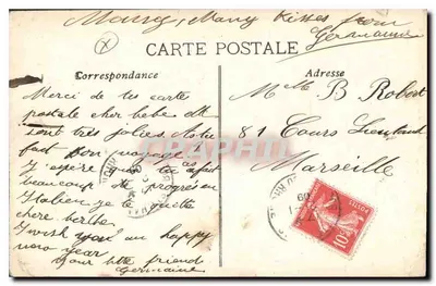 Marseille — Rue de la République — Wydawca B.L. nr 20 — Rewers