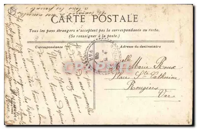 Marseille — Quai du Vieux Port i rue de la République — wydawca L.V. & C. — Rewers