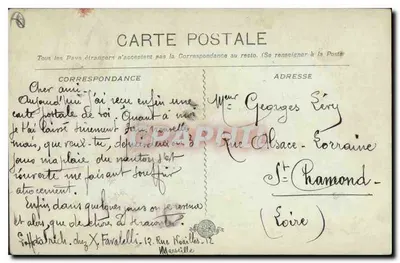 Marseille - Rue de la République — wydawca nieznany, n° 64 — Rewers