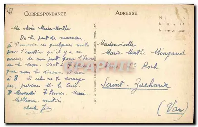 Marseille — A Rue de la République — editor LL, n° 48 — Verso