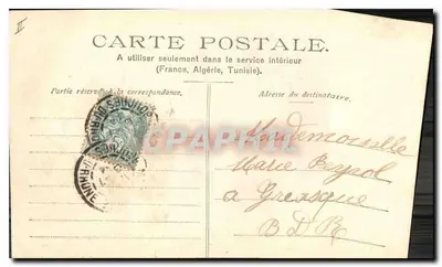 Marselha — Rua da República e Calçadão do Porto — E.A. — Editor não visível — Verso